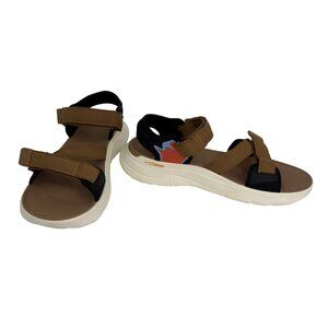 Teva Zymic Mens Stappy Foam Comfort Open Toe Sandals Tan 12
